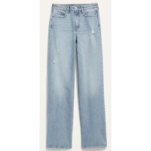 Old Navy Womens Blue Extra High Rise Sky-Hi Wide Leg Jeans 22